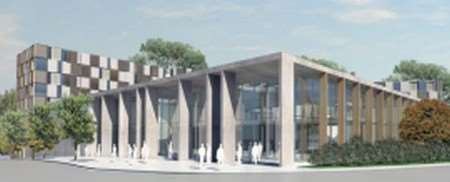 Artist's impression of the new library and history centre. Picture by AStudio Architects