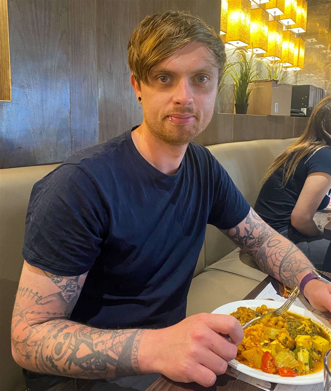 My partner happily sampled several of the restaurant's spicy curries. Picture: Sam Lawrie