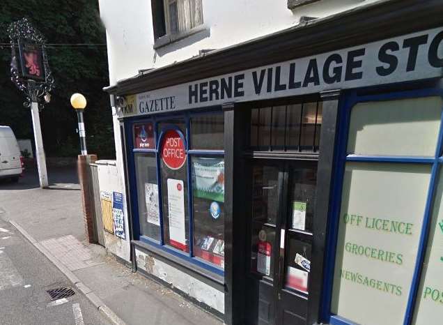 Herne Village Stores was targeted. Picture: Google.