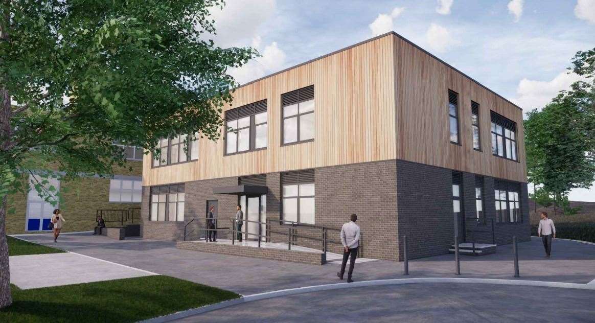 An artist's impression of what the teaching block will look like. Picture: Barker Associates