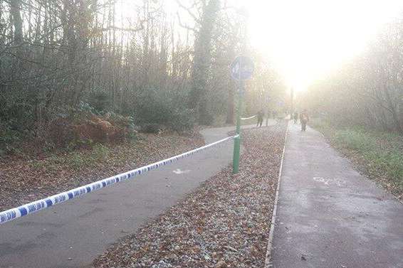 Police have cordoned off parts of Park Wood Road in Canterbury. Picture: @Kent_999s