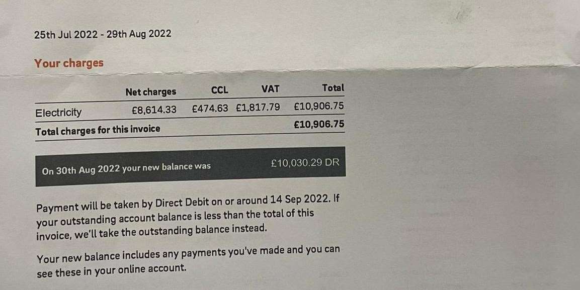 Ash's electricity bill for one month