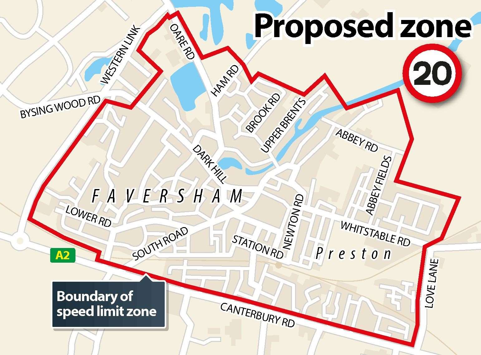 Faversham's 20mph zone