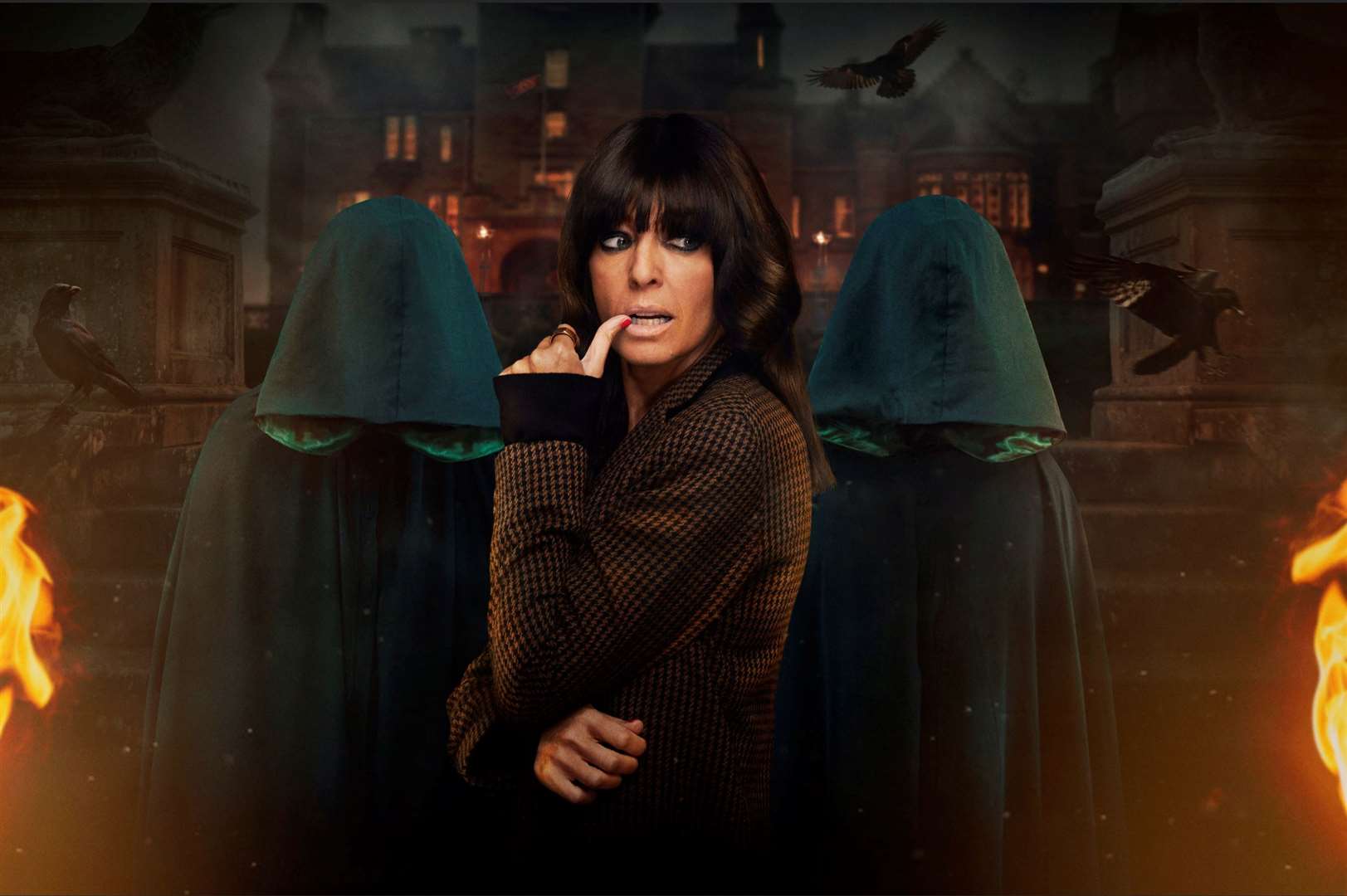Claudia Winkleman is back for the second series of The Traitors. Picture: BBC