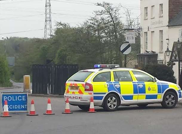 Police closed Roman Road in Canterbury