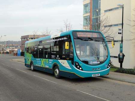One of the new Arriva buses with Wi-Fi