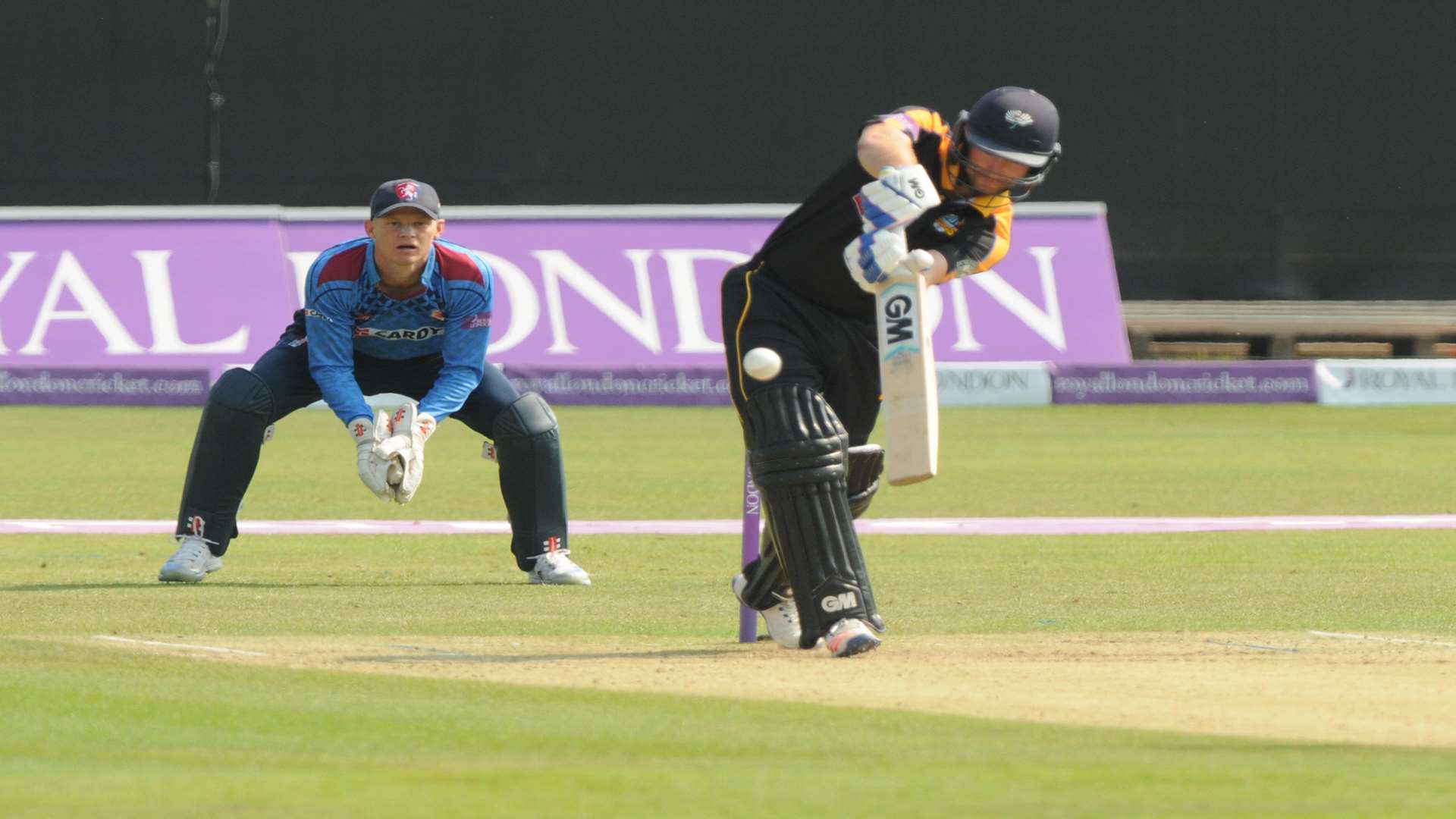 Adam Lyth, England Test batsman, on his way to 88 for Yorkshire against Kent yesterday