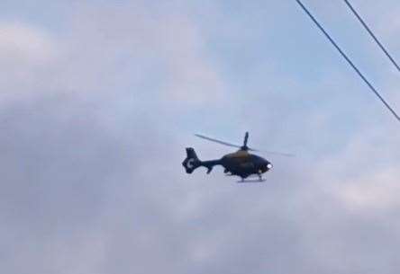 The police helicopter above Dover Picture: Bobbie-Louise Willis (18030511)