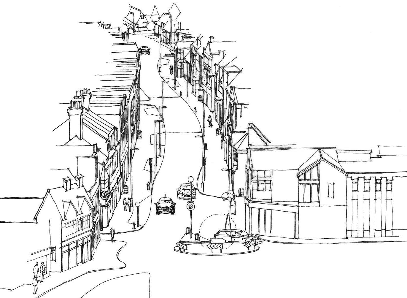An artist's impression of the High Street