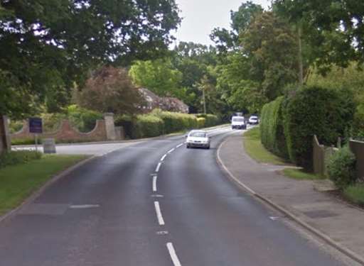 Firefighters were called to Rye Road, Hawkhurst. Picture: Instant Street View