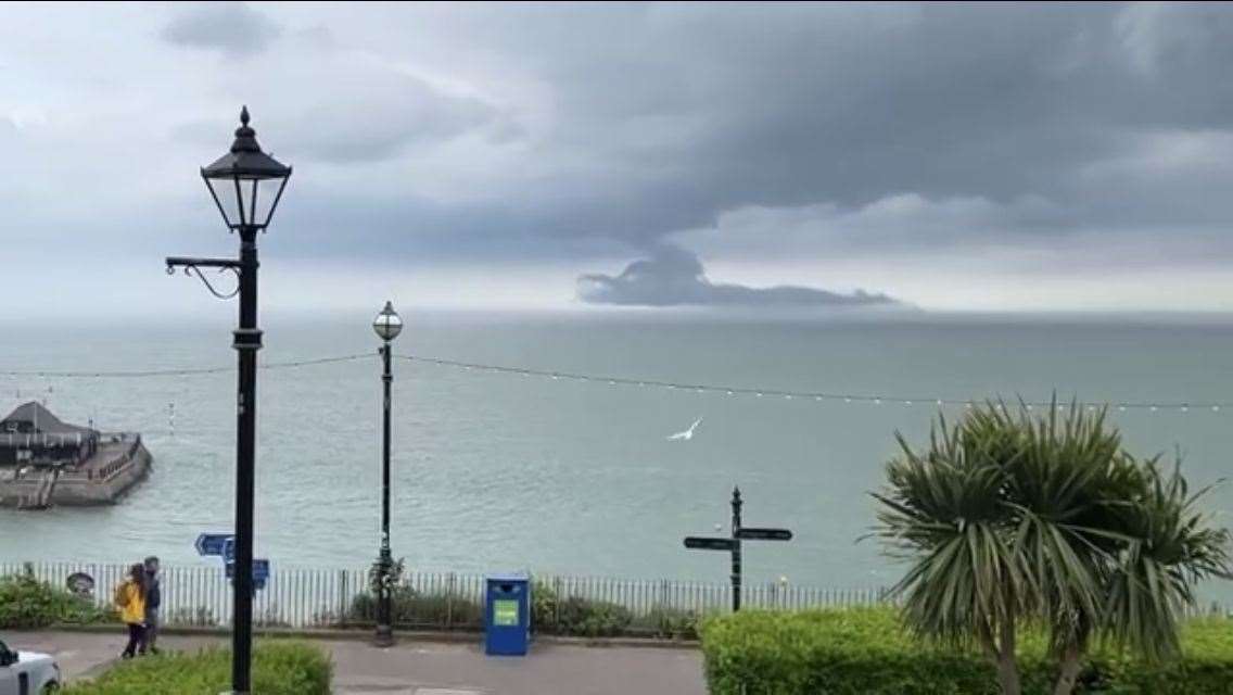 One resident caught a strange cloud formation on video. Picture: Cos Constantinou