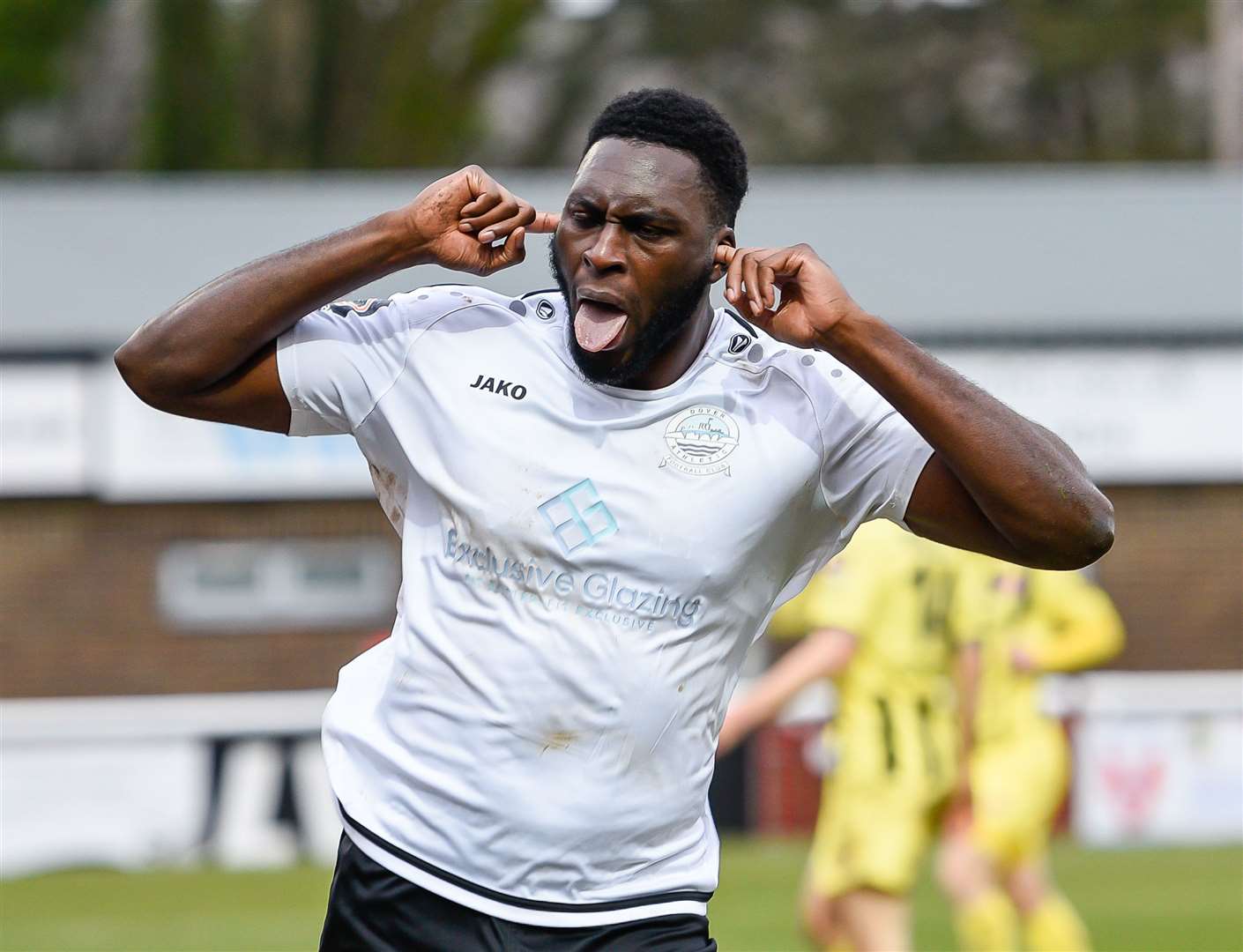 Dover Athletic striker Inih Effiong Picture: Alan Langley