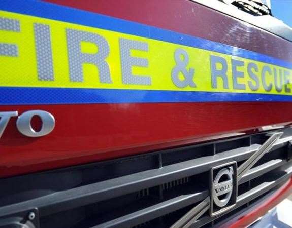 Firefighters were called to a woodchip fire in Detling