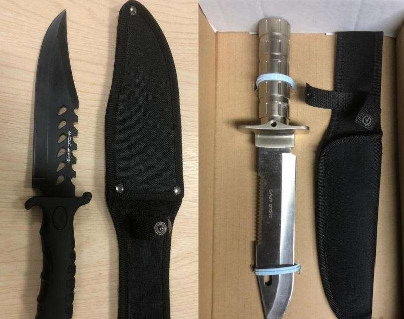 The knives were seized in Sheerness. Picture: Kent Police