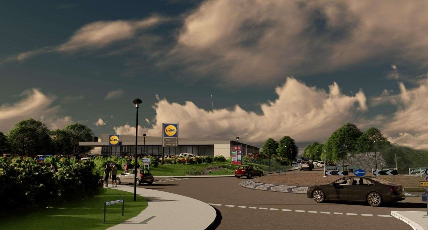 A CGI showing how the Lidl in Strood could look if plans are approved. Picture: One Design Architectural Services Ltd