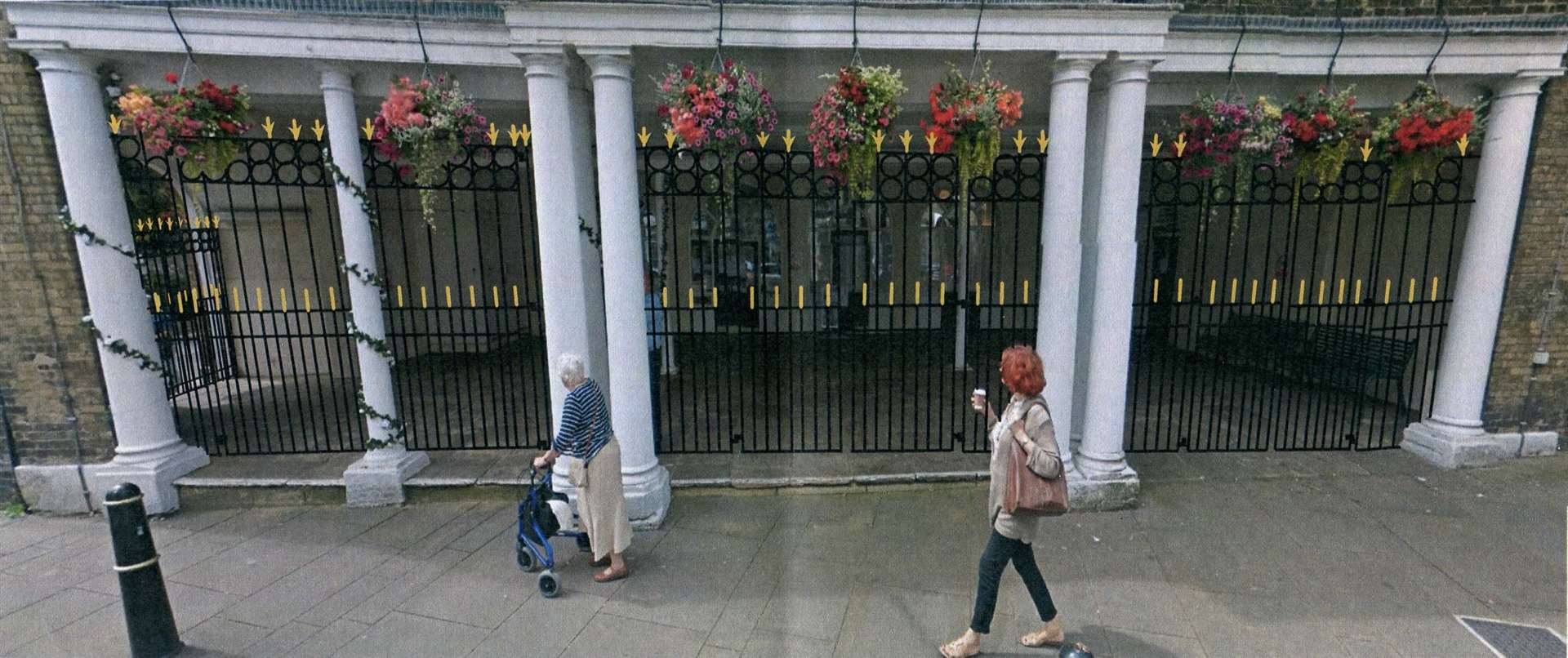 The railings could look something like this. Photograph originally taken from Google Maps
