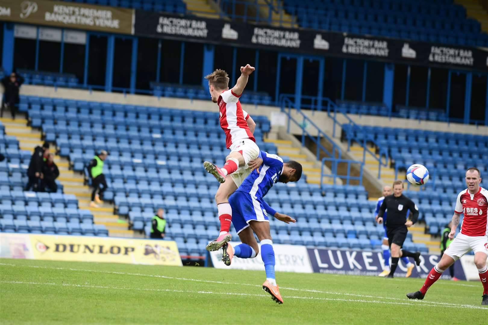 Action between Gillingham and Fleetwood Town on Saturday Picture: Barry Goodwin