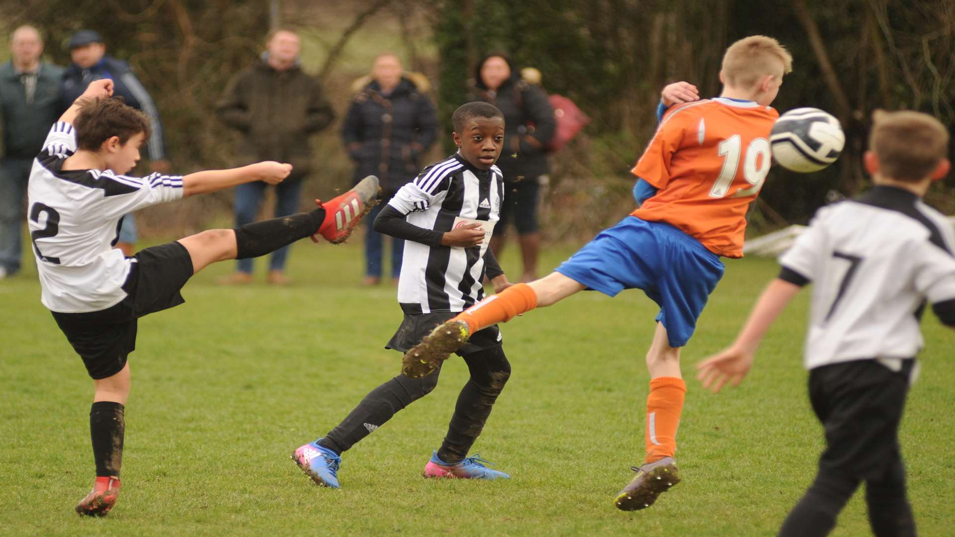 Cuxton 91 Mavericks and Real 60 Lions do battle in the Under-11 Trophy Picture: Steve Crispe