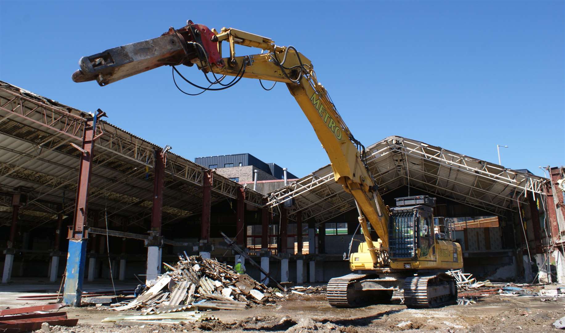 The HomePlus store is being demolished. Picture: Jade Rose, Metro Deconstruction Services Ltd
