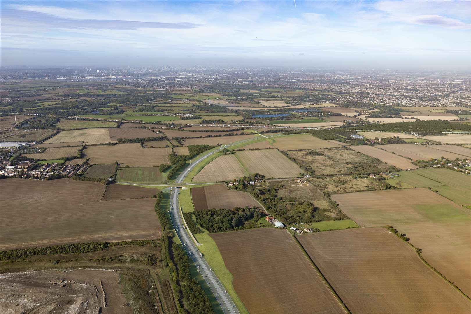 The proposed North Road bridge looking west. Picture: Highways England
