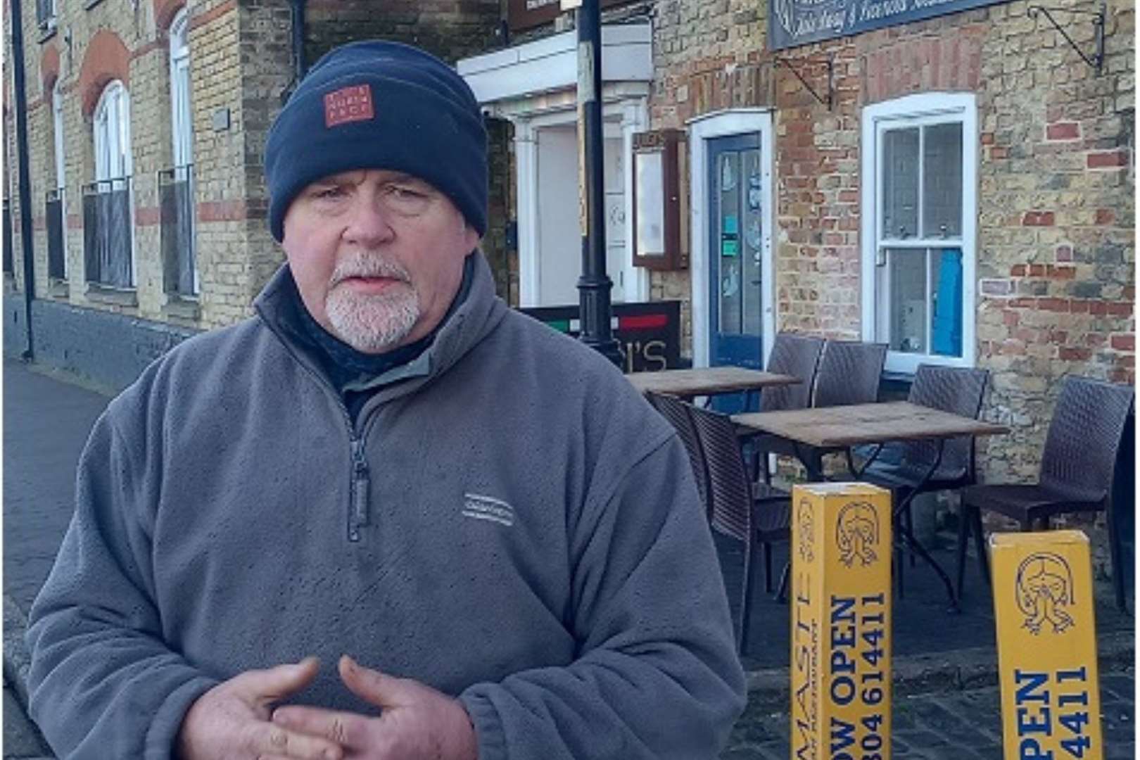 Chris Elliott says he was attacked on The Quay in Sandwich