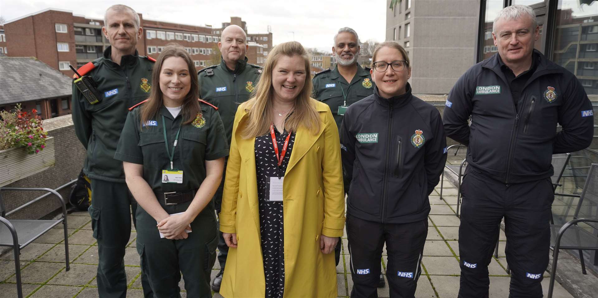 Kate met with the London Ambulance Service staff who saved her life