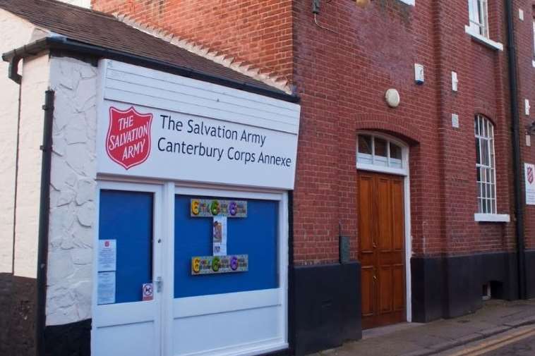 Burglars raided the Salvation Army centre in Canterbury. Picture: Google.