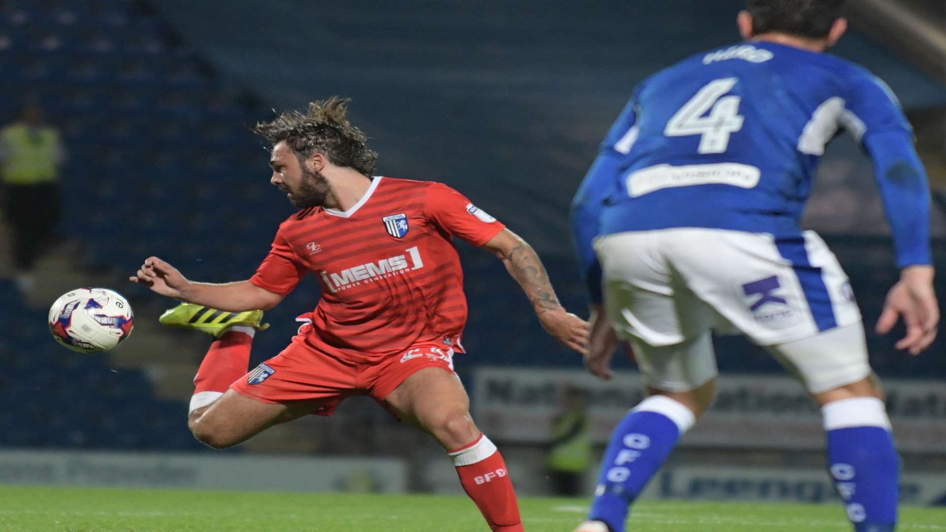 Bradley Dack thrown off balance Picture: Barry Goodwin