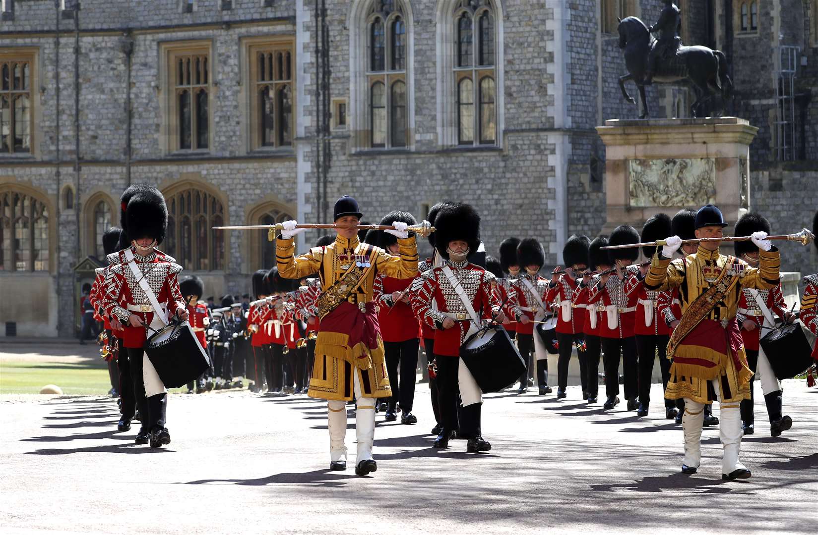 The Foot Guards Band ahead of the funeral (Alistair Grant/PA)