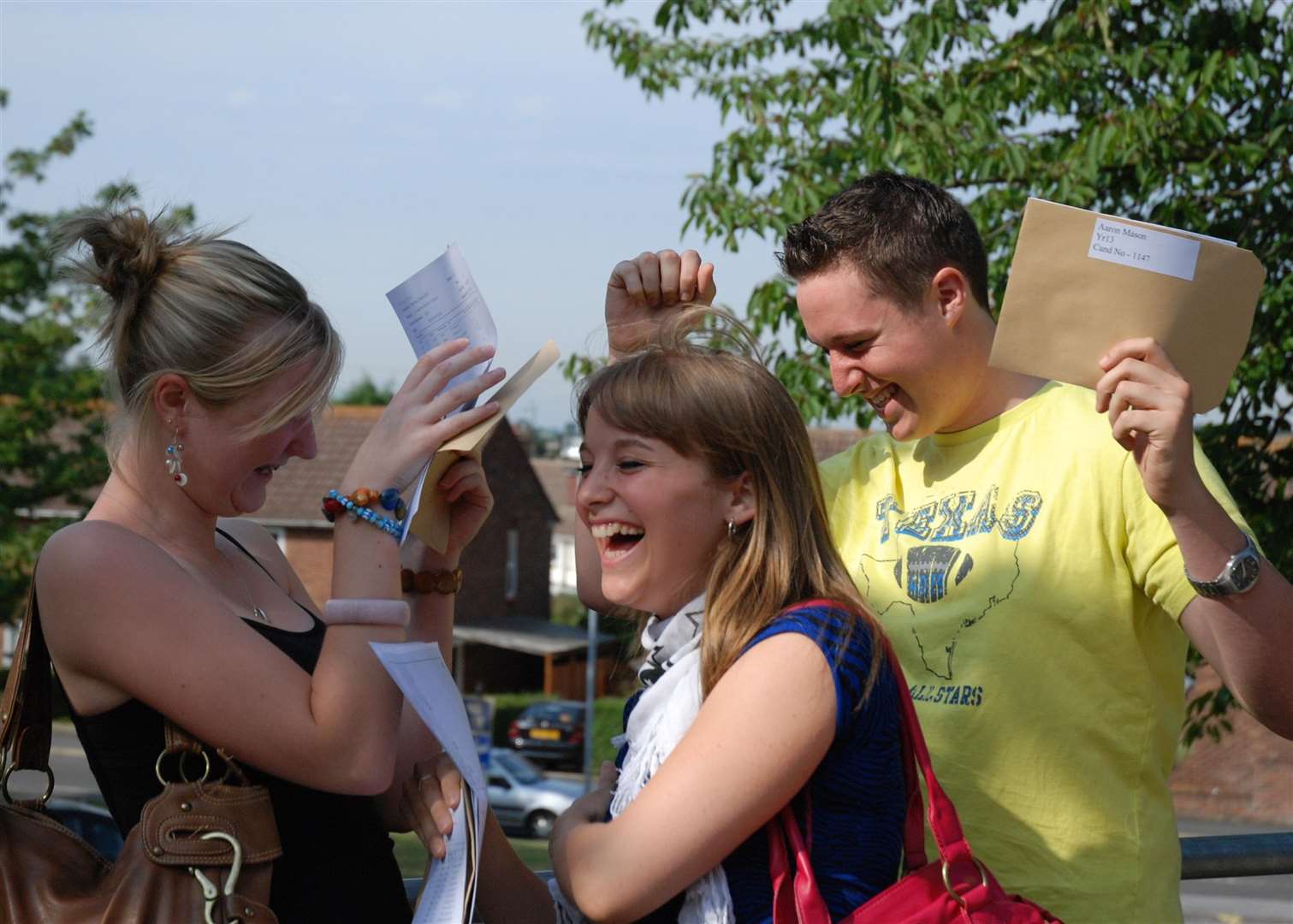 Previous Kent pupils getting their results