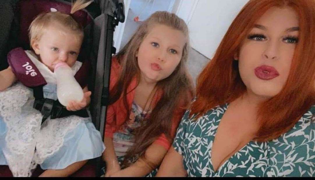 Charley-Ann Worf and daughters Olivia and Dolcie were forced to move out of their home after their kitchen caught fire
