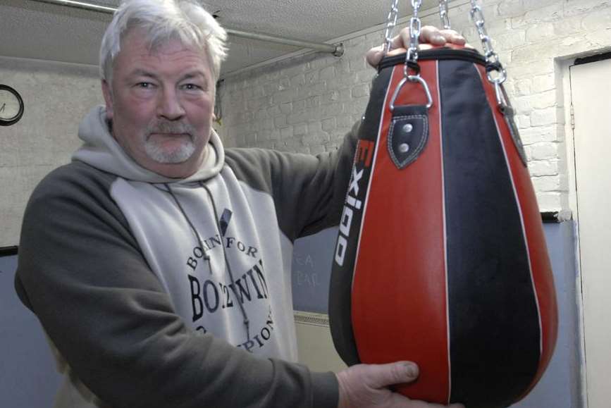 Boxing coach Ian Fleckney at the Creekside Boxing Club in Faversham