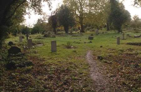 The churchyard where the incident occurred. Picture: STEVE CRISPE