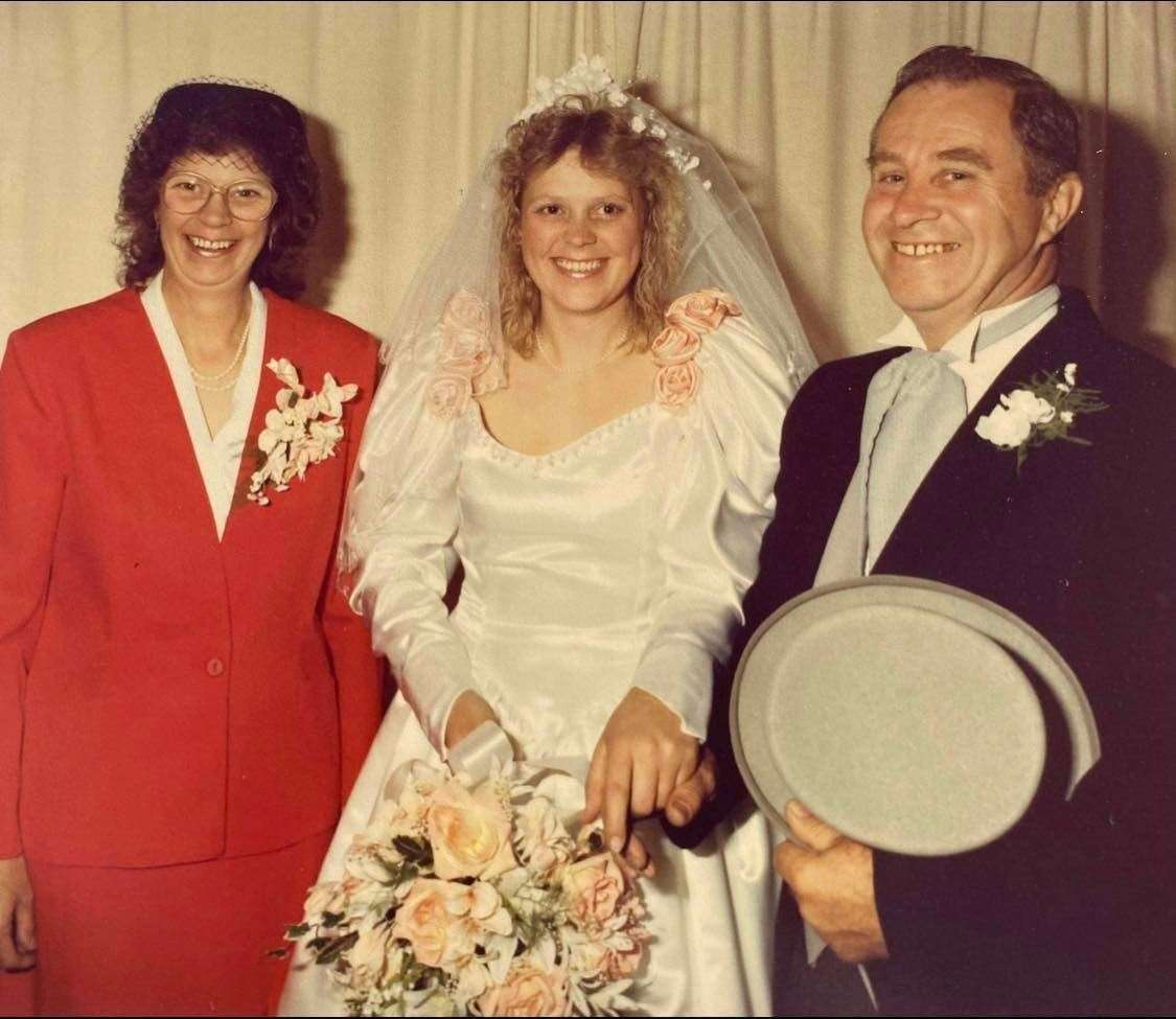 Debbie Griggs with her parents Pat and Brian. Picture: Wendie Rowlinson