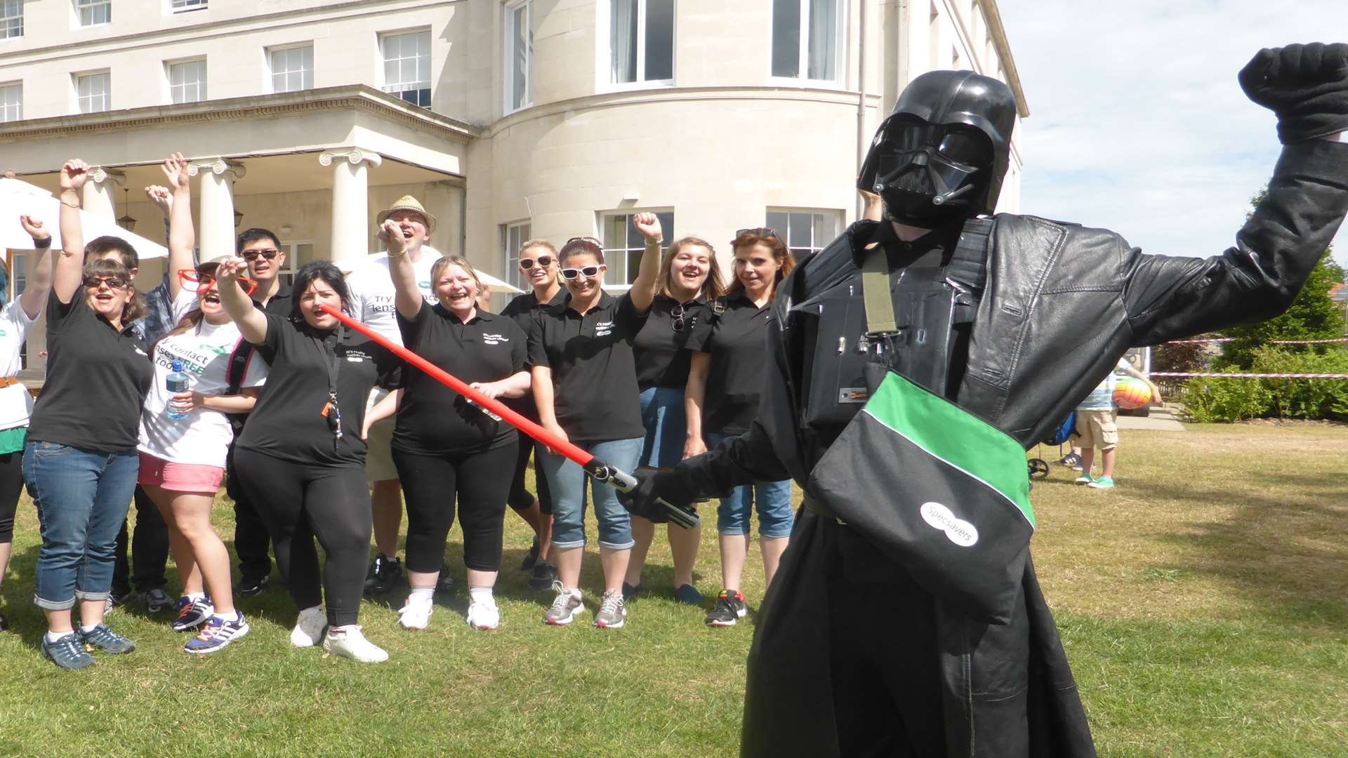 Darth Vader and his Stormtroopers from Margate and Ramsgate branches of Specsavers taking on the 2015 KM Charity Walk. Booking is now open for the 21st anniversary event.