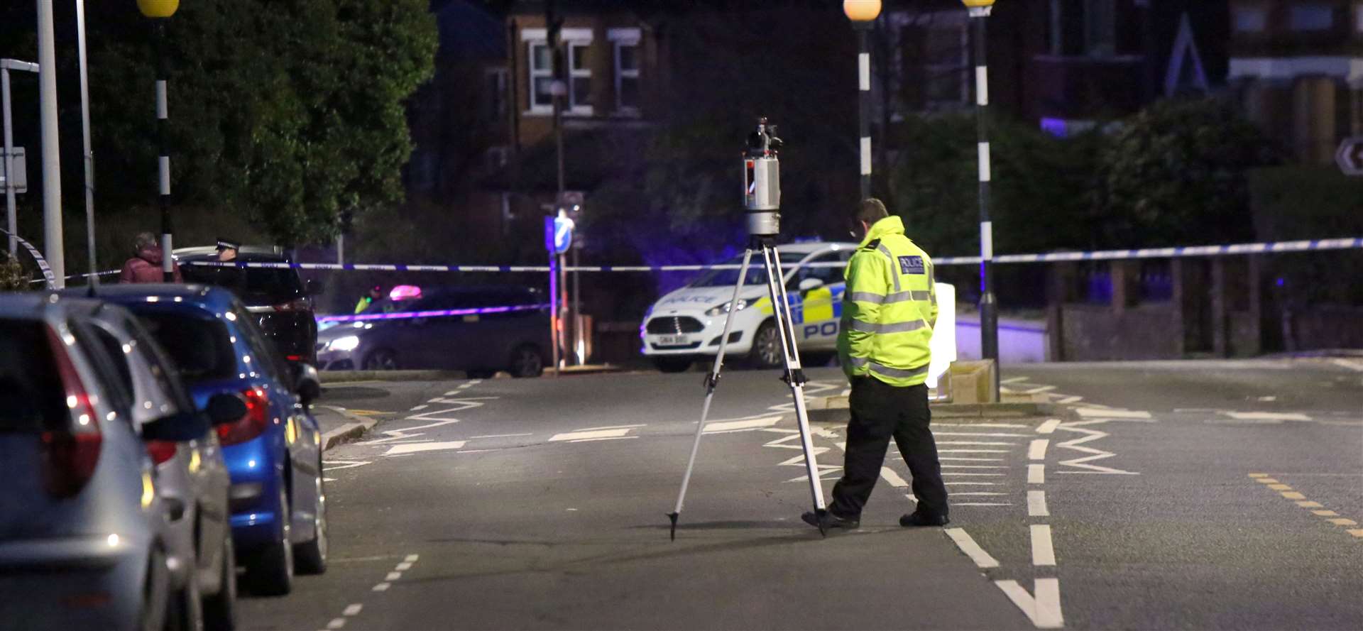 Kent Police's serious crash investigation unit yesterday carried out analysis of the scene