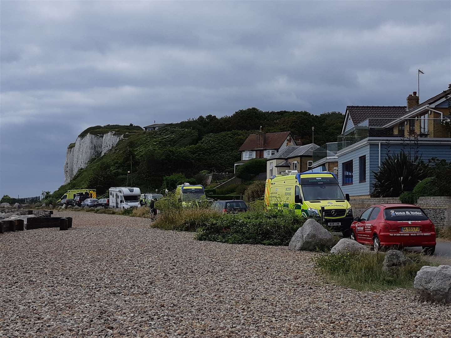 The scene near the former MOD rifle range at Undercliff Road, Oldstairs Bay, Kingsdown