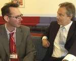 TOP AWARD: KM Group political editor Paul Francis interviewing Tony Blair during the 2005 general election campaign