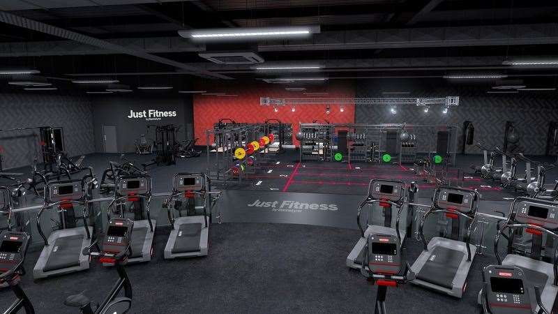 A CGI of the new gym opening at Westwood Cross shopping centre, Broadstairs. Picture: Just Fitness