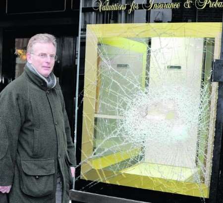Anthony Pearce outside his shop on Thursday. Picture: Paul Amos