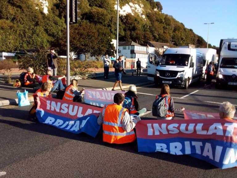 Insulate Britain blockade the Port of Dover