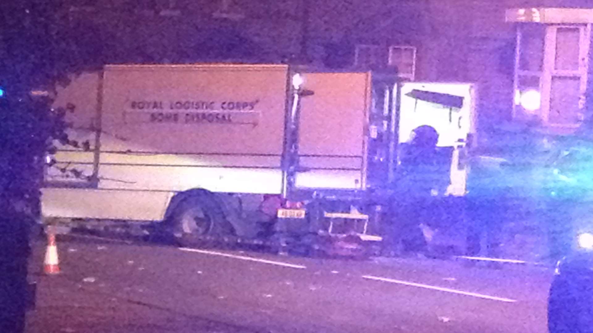 Bomb disposal teams in Maidstone's College Road