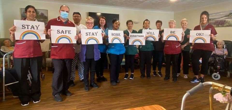 Staff at Loose Court care home