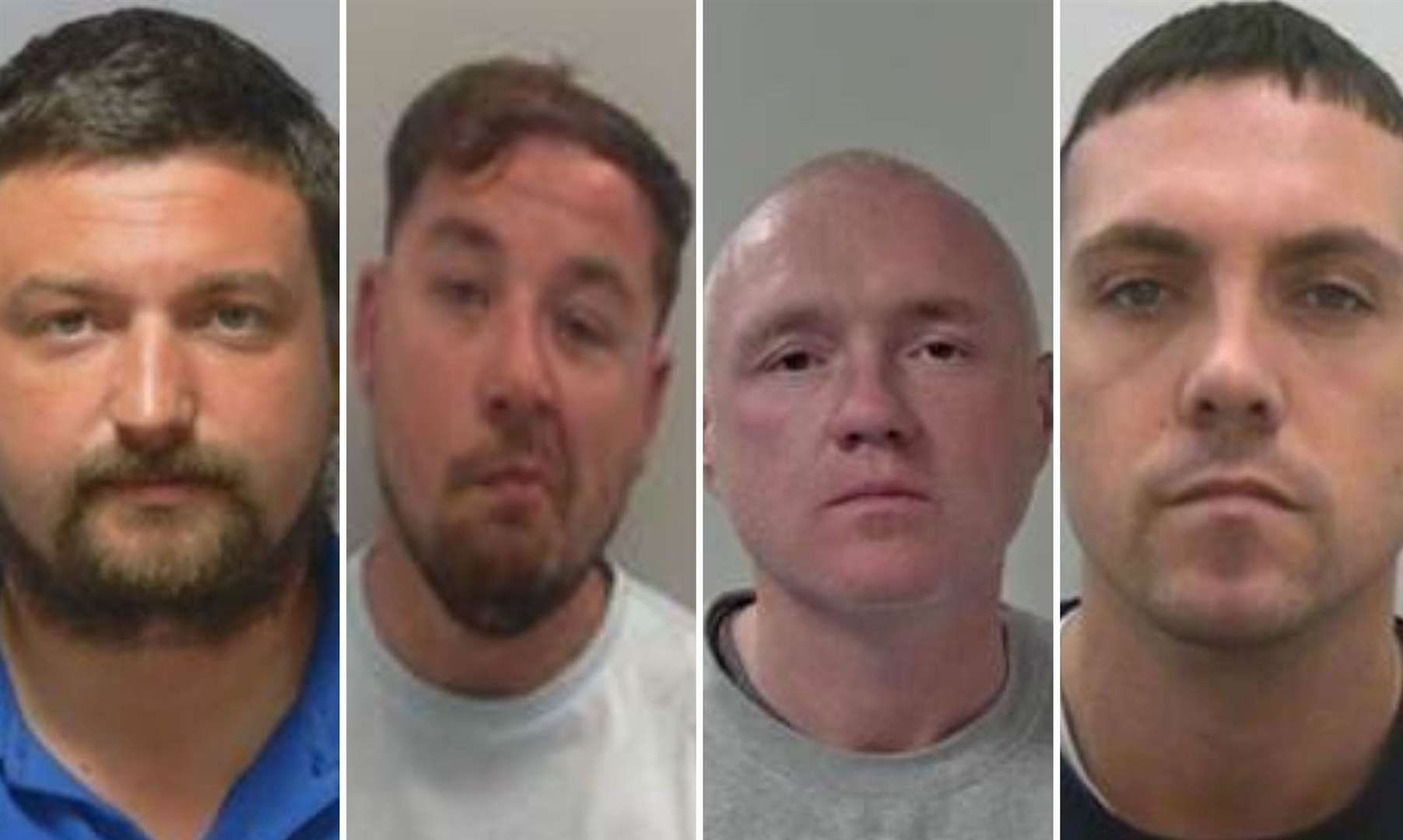 From left: Benn Bath, Joshua Paige, Christopher Meale, Paul Farrell were all locked up. Pictures: NCA