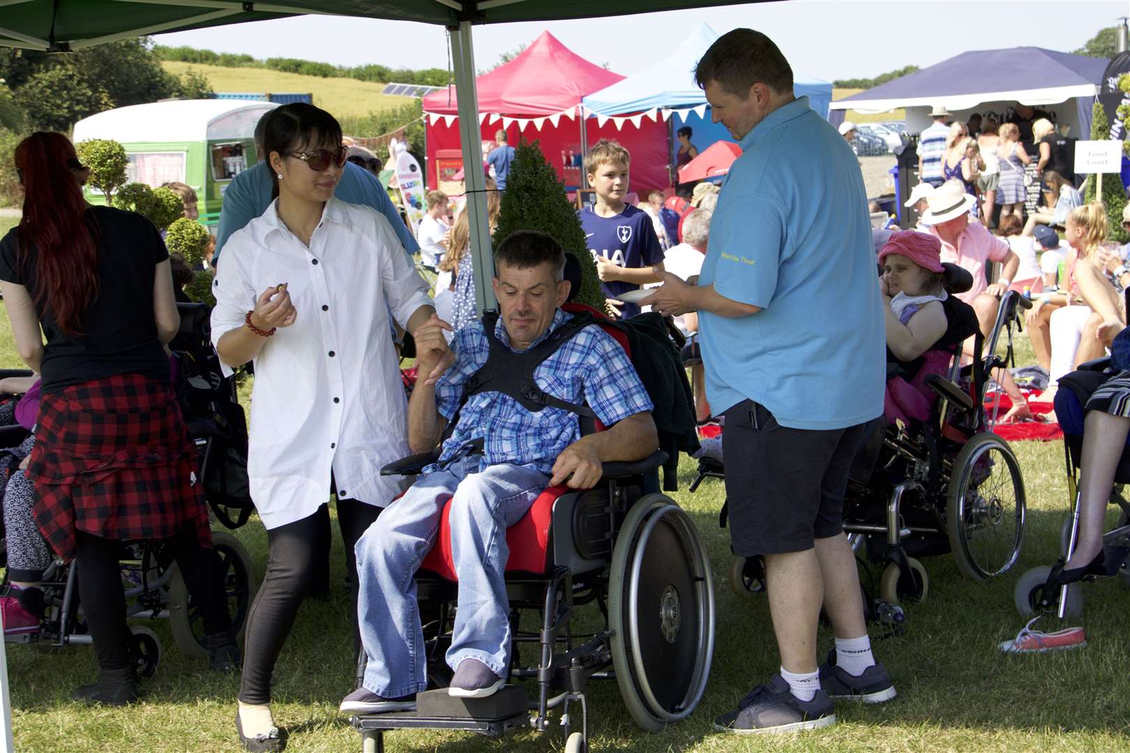 A Martha Trust resident enjoying the music at last year's Prom on the Farm