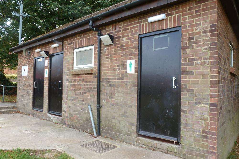 The public toilets in St Michael's recreation ground which were vandalised