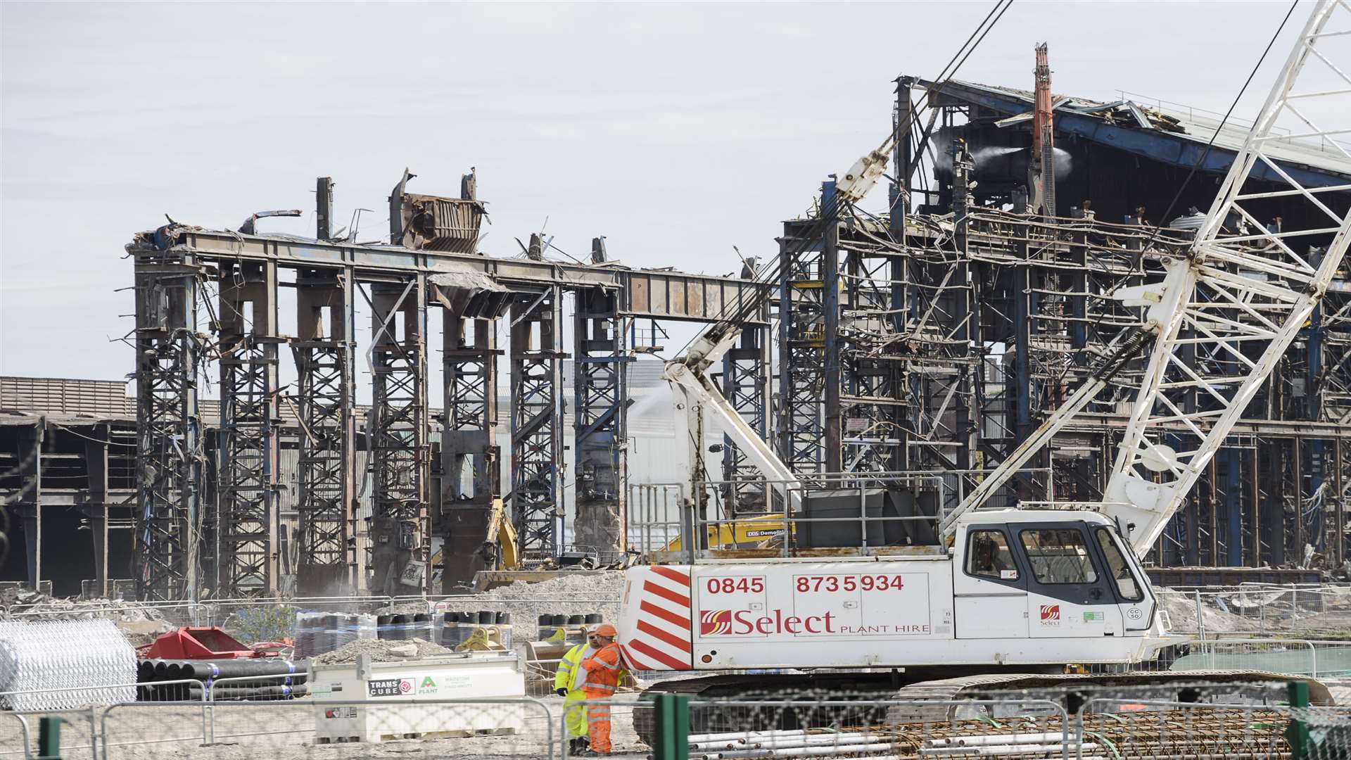 Disappearing fast: Sheerness steel mill this week.