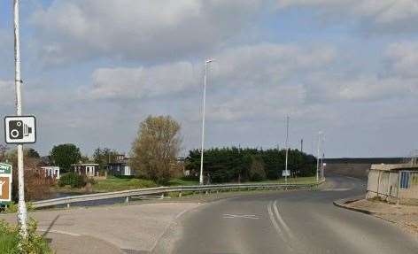 The accident happened in Marine Parade, Sheerness, near the entrance to Barton's Point Coastal Park. Picture: Google