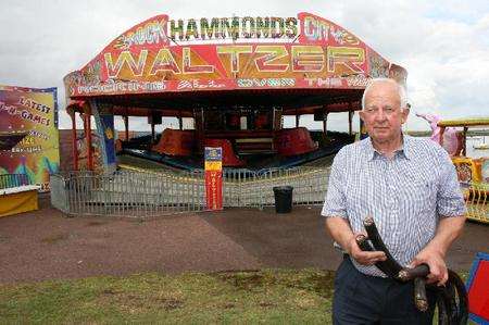 Monty Hammond at the funfair at the Strand, Gillingham, after a metal theft