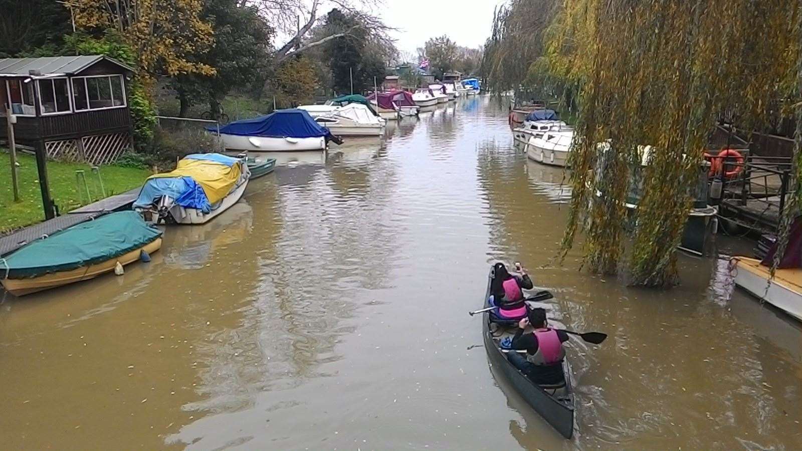 Grove Ferry has a red flood warning after a weekend of heavy rains. Archive picture